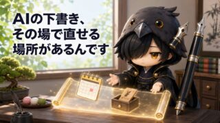 【ノウハウ】AIの下書きを、その場で直せる場所――「下書き編集台」の紹介